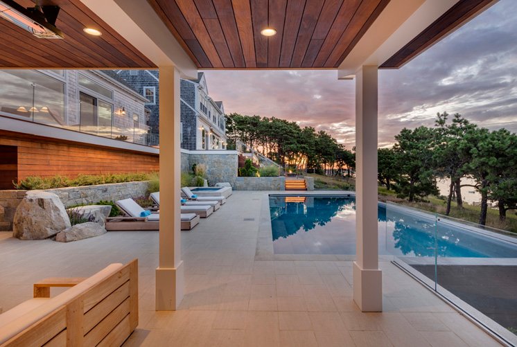 Modern Landscape Design pool and spa